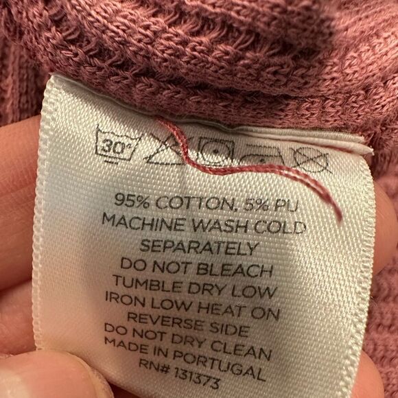 Saturdays New York City pink ribbed knit turtleneck sweater pink - Picture 3 of 4